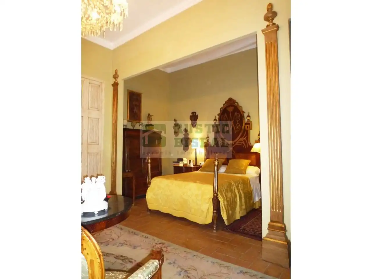 Schlafzimmer von Country house zur Miete in Navata mit Klimaanlage, Heizung und Privatgarten