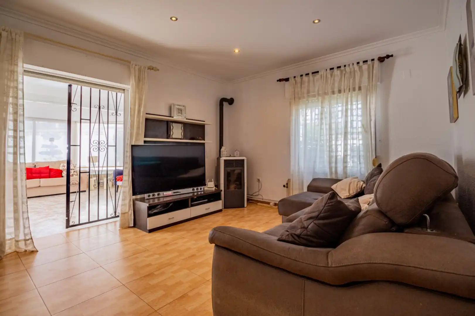 Sala de estar de Casa o chalet de alquiler en L'Alfàs del Pi con Aire acondicionado, Calefacción y Piscina