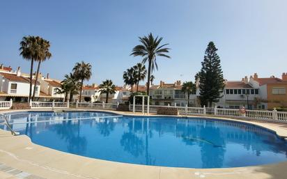 Swimming pool of Single-family semi-detached for sale in Málaga Capital  with Air Conditioner, Private garden and Terrace