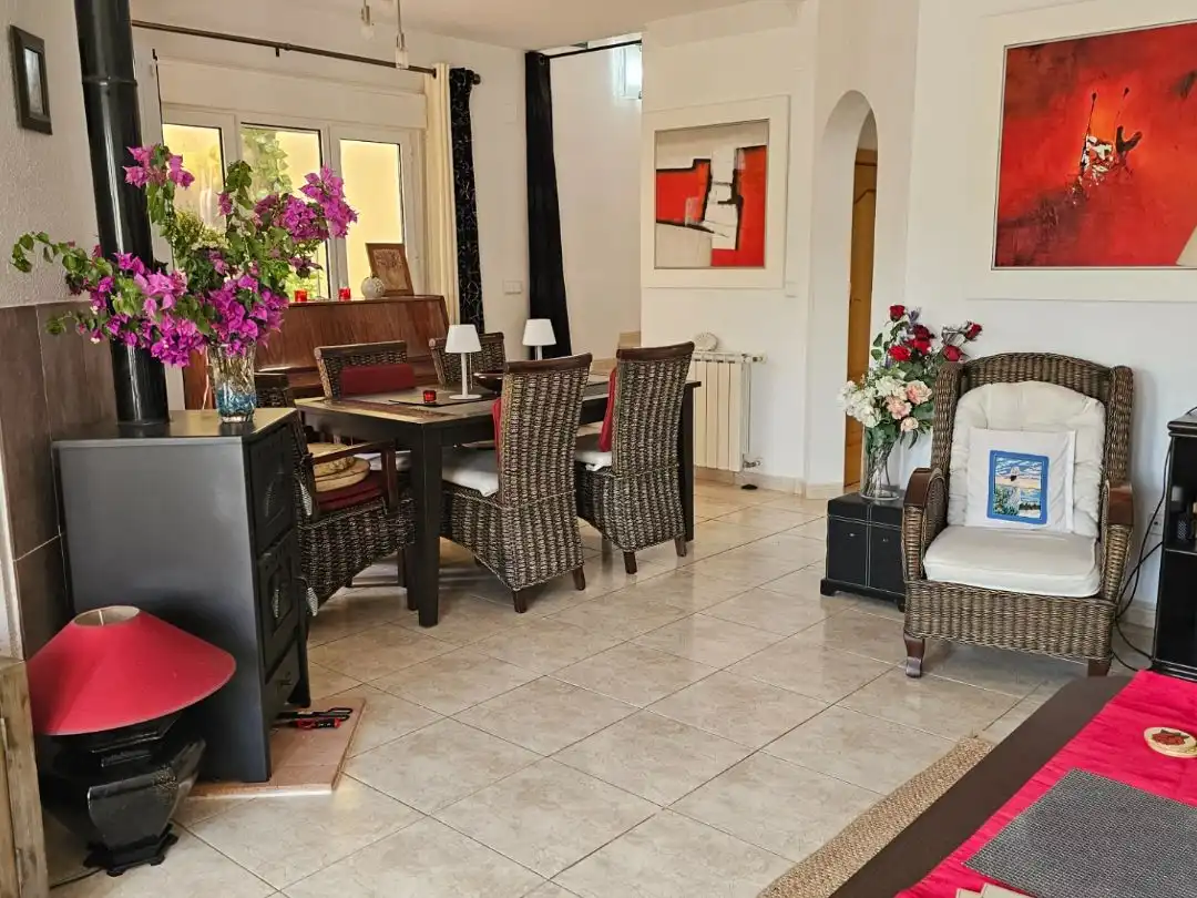 Dining room of Houses for sale in Gata de Gorgos  with Air Conditioner, Terrace and Balcony