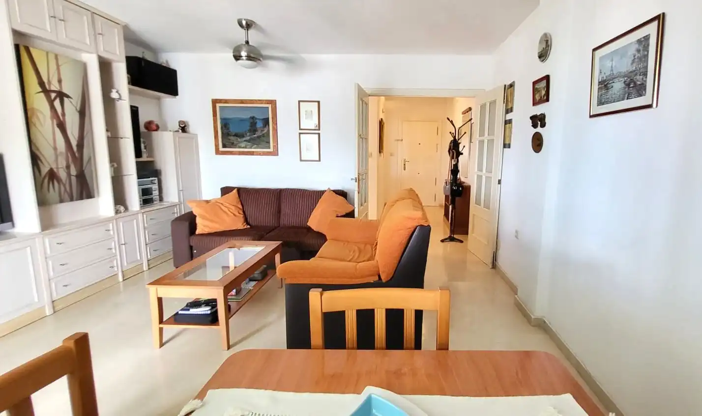 Living room of Flat for sale in Rincón de la Victoria  with Terrace, Furnished and Washing machine