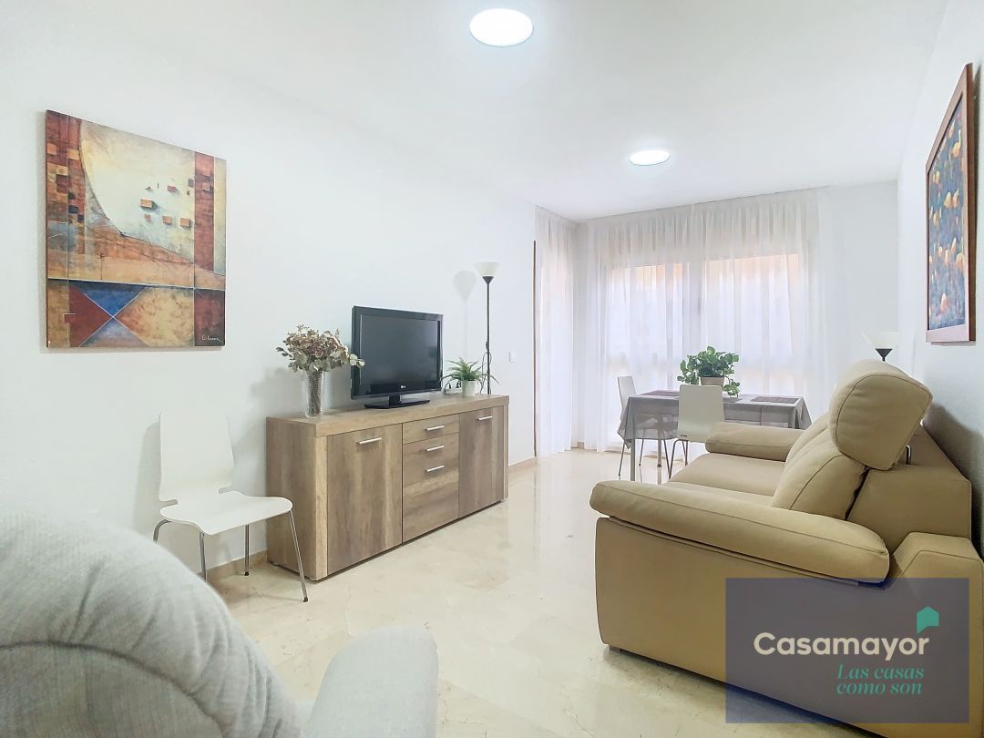 Sala d'estar de Pis de lloguer en Alicante / Alacant amb Aire condicionat, Terrassa i Forn