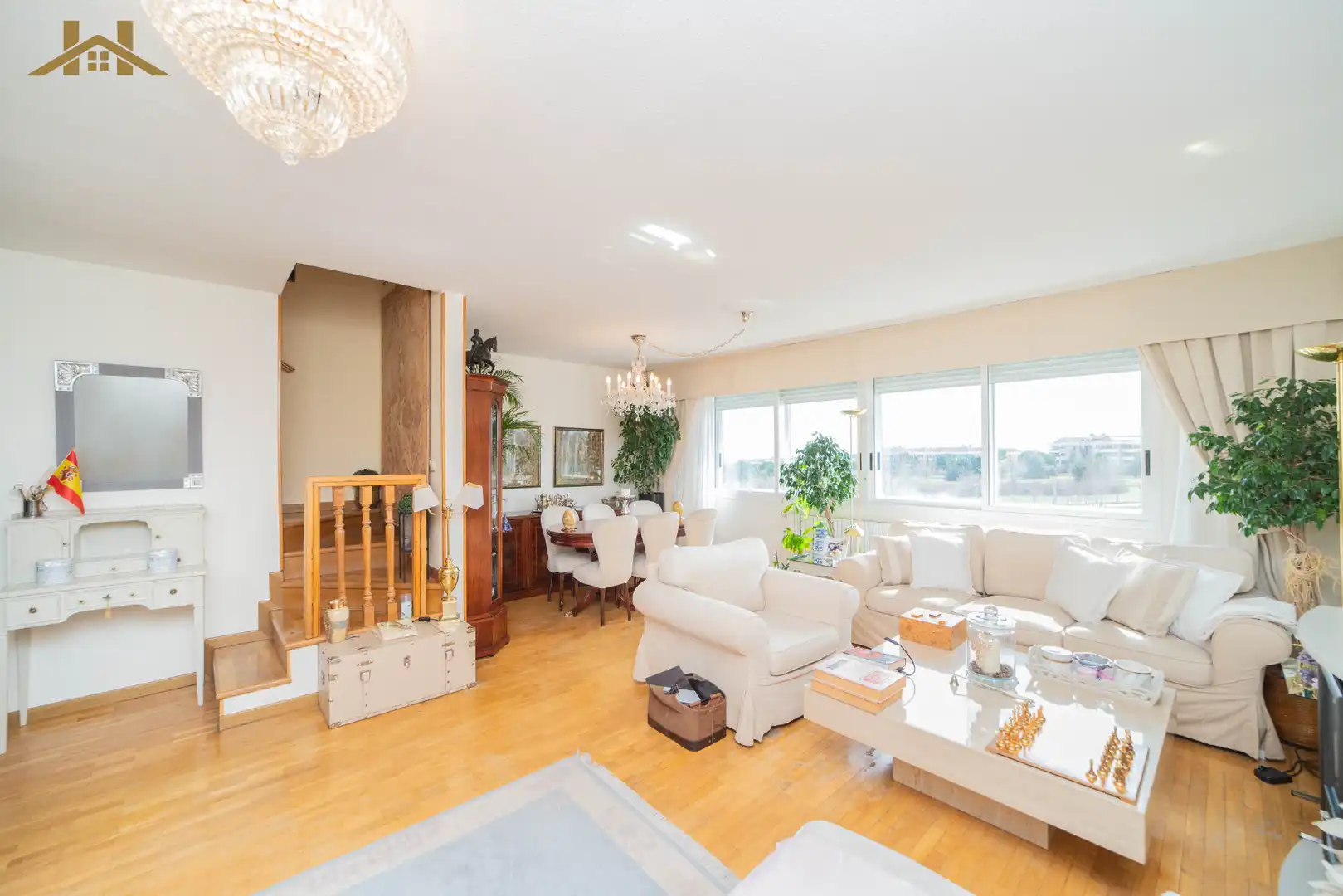 Wohnzimmer von Maisonette zum Verkauf in Pozuelo de Alarcón mit Klimaanlage, Heizung und Terrasse