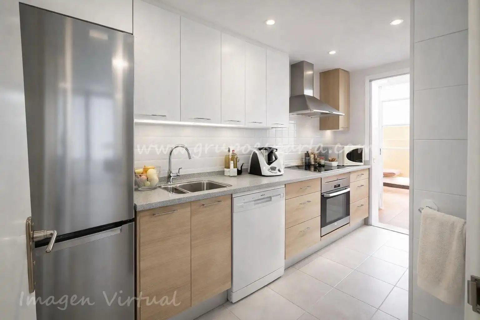 Cocina de Casa adosada en venta en Albaida del Aljarafe con Aire acondicionado y Trastero