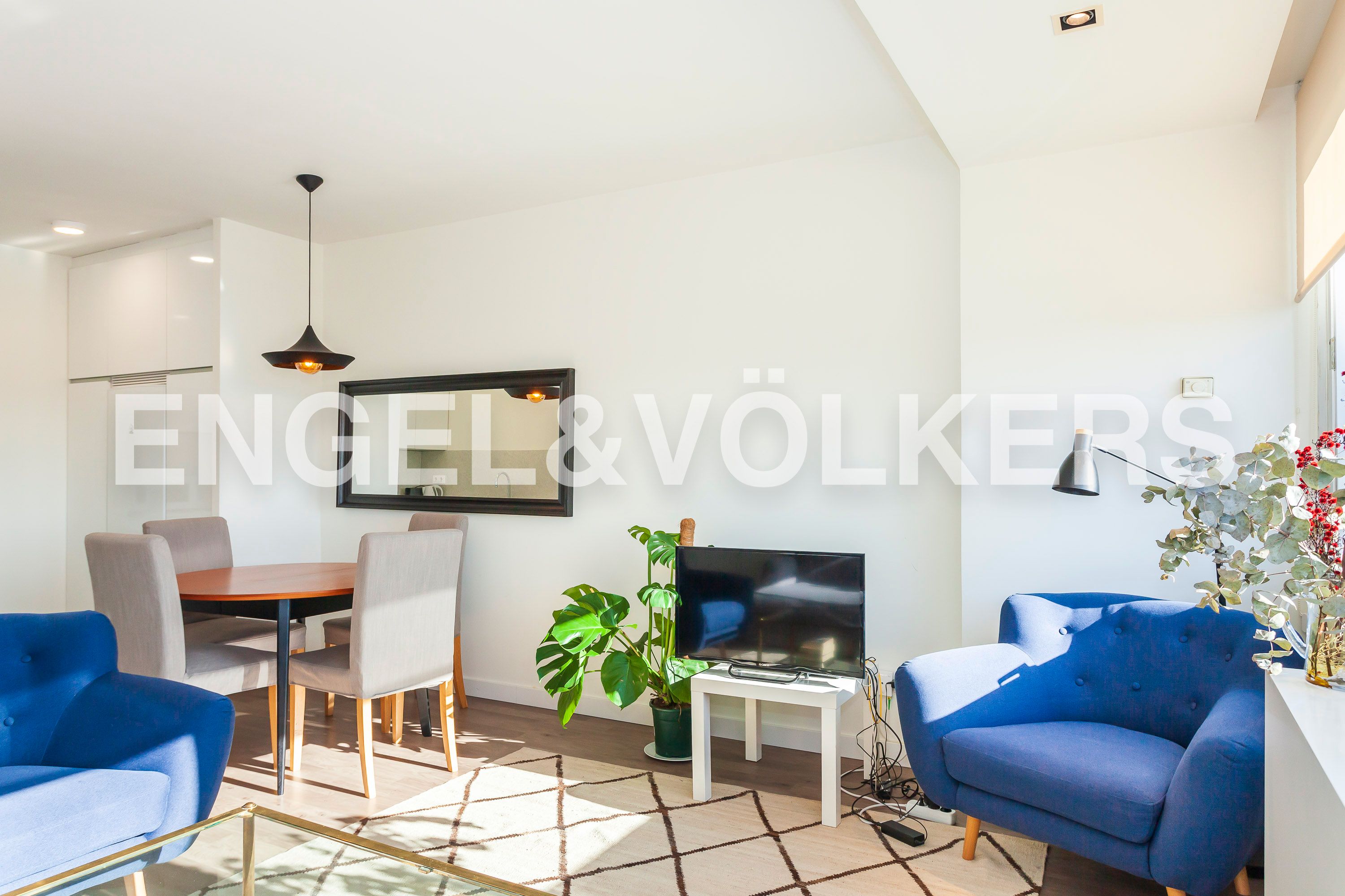 Living room of Flat for rent in  Madrid Capital  with Air Conditioner, Heating and Furnished