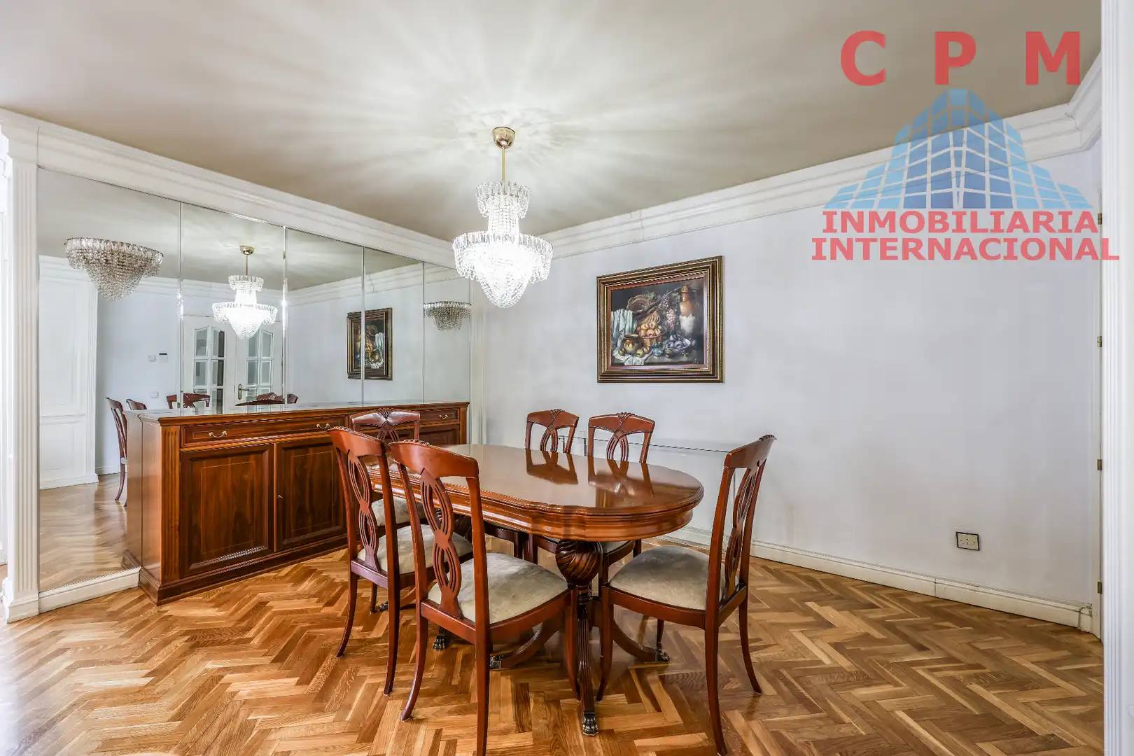 Dining room of Flat for rent in  Madrid Capital  with Air Conditioner, Heating and Parquet flooring