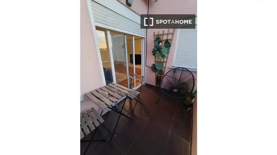 Balcony of Flat for rent in Valencia  with Air Conditioner, Heating and Furnished