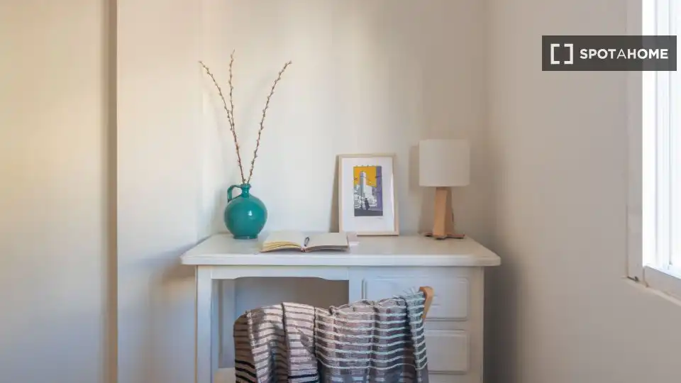 Dormitori de Apartament per a compartir en Málaga amb Aire condicionat, Calefacció i Terrassa