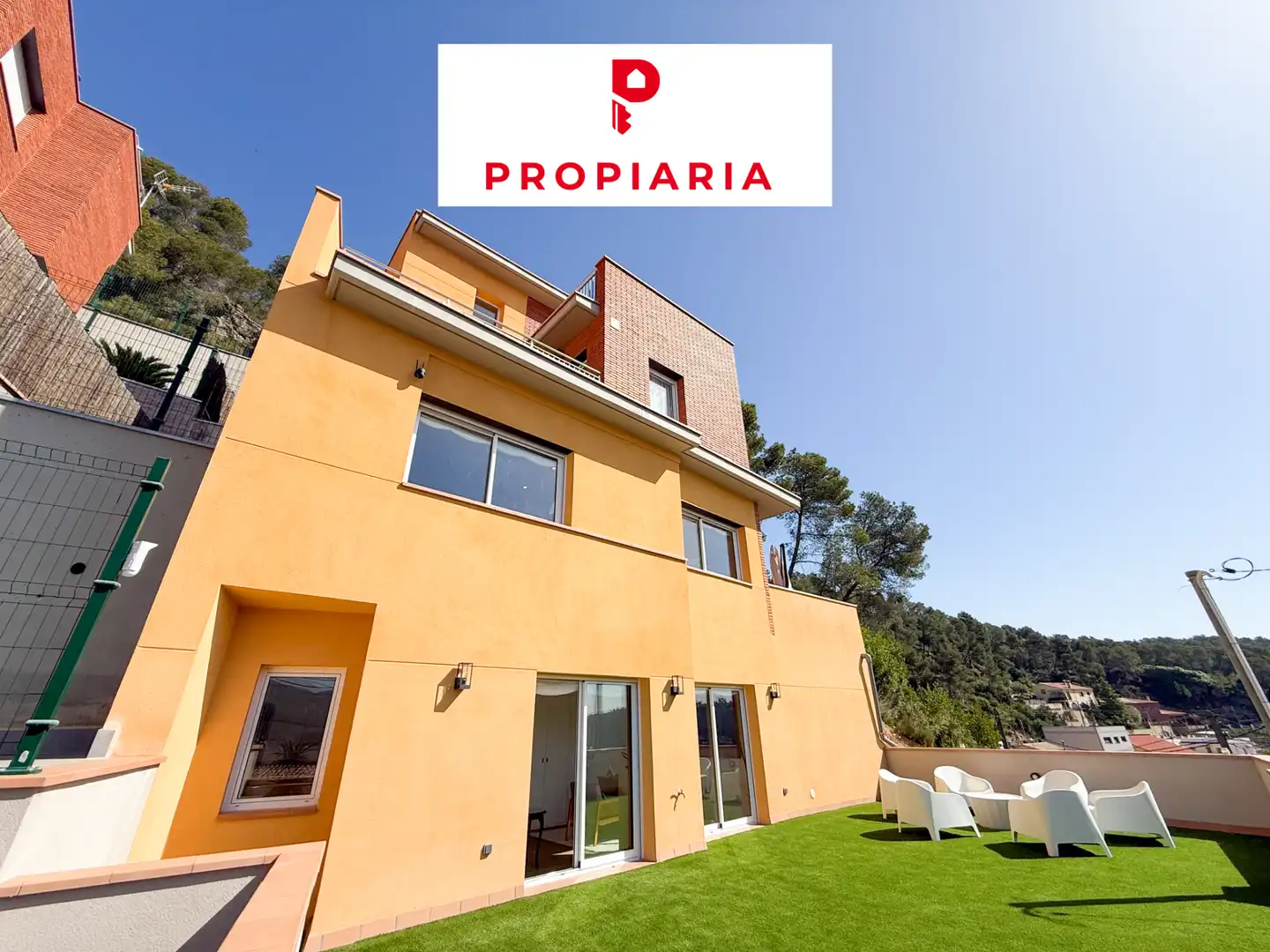 Exterior view of Houses for sale in Vallirana  with Air Conditioner, Heating and Private garden