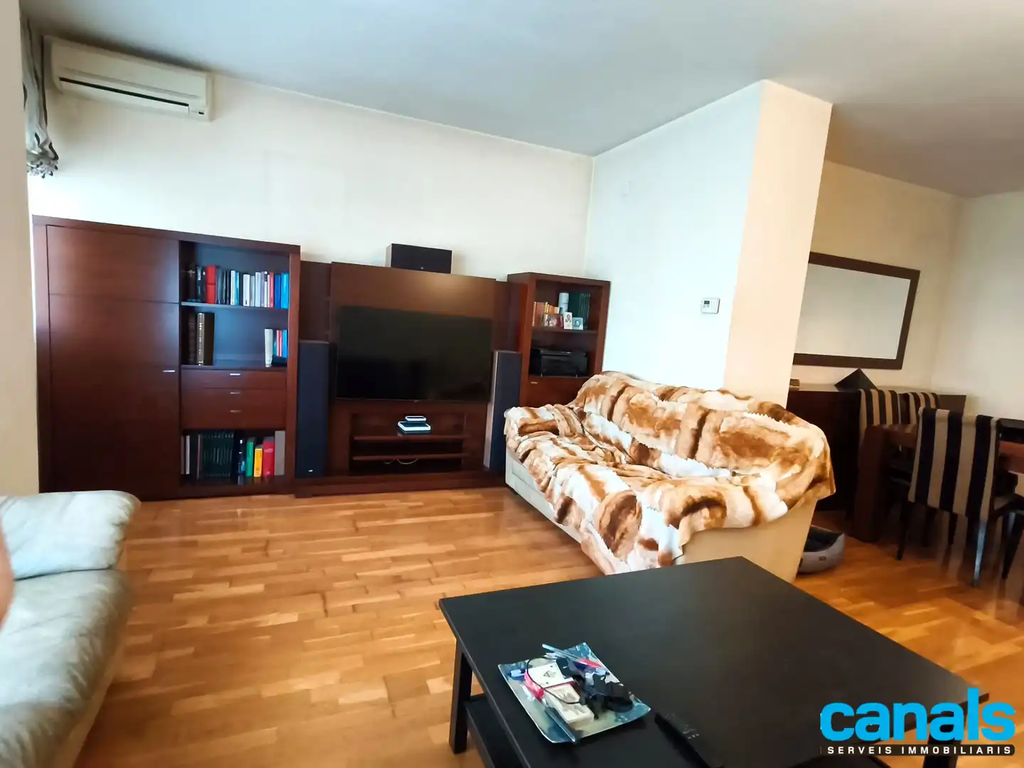 Living room of Flat for sale in Cerdanyola del Vallès  with Air Conditioner, Heating and Parquet flooring