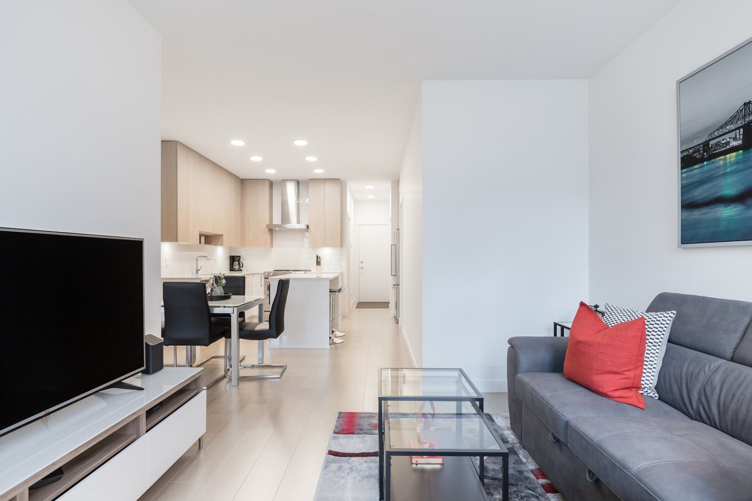 Living room of Flat for rent in Terrassa  with Air Conditioner, Furnished and TV