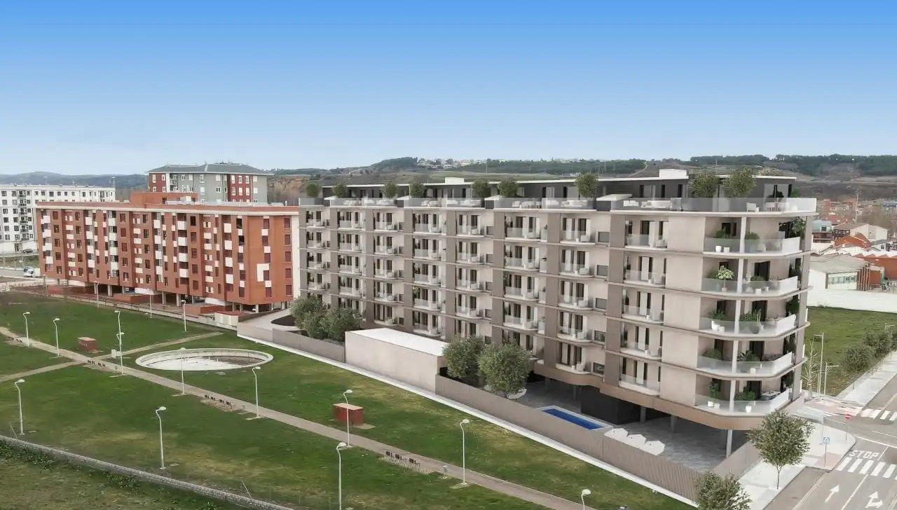 Vista exterior de Piso en venta en León Capital  con Calefacción, Parquet y Terraza