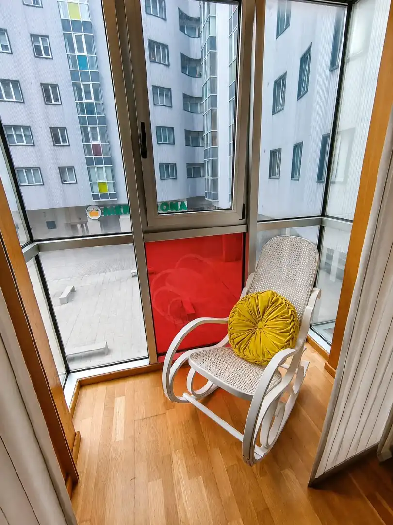 Balcony of Flat for sale in A Coruña Capital   with Heating, Parquet flooring and Terrace