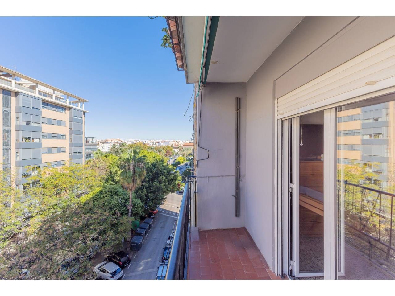 Balcony of Flat for sale in  Valencia Capital  with Air Conditioner, Terrace and Furnished