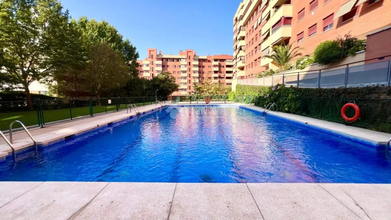 Swimming pool of Flat for sale in Madrid  with Air Conditioner, Heating and Parquet flooring