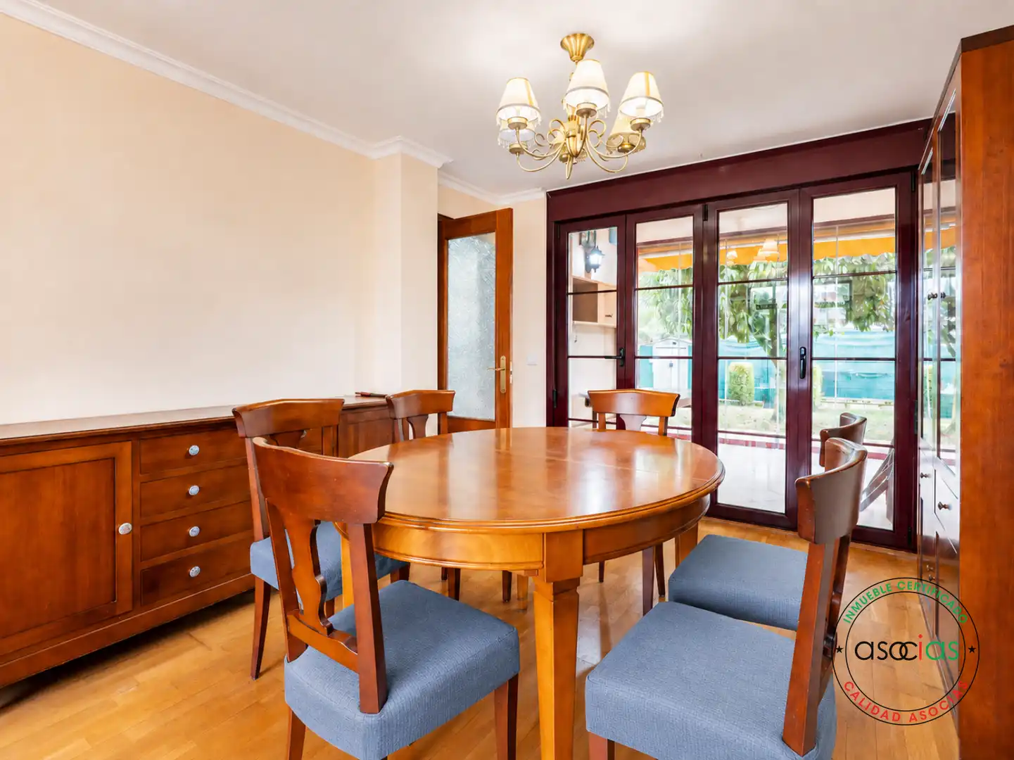 Dining room of Detached homes for sale in Gijón   with Heating, Private garden and Parquet flooring