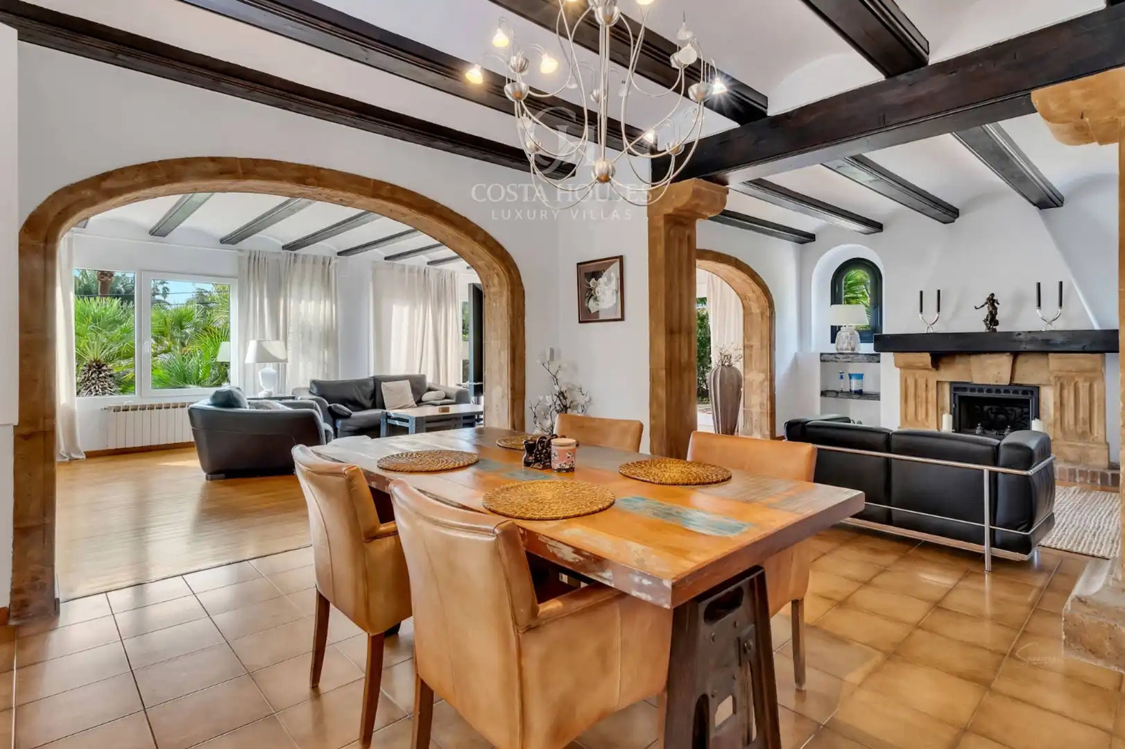 Dining room of Houses for sale in Jávea / Xàbia  with Air Conditioner, Heating and Private garden