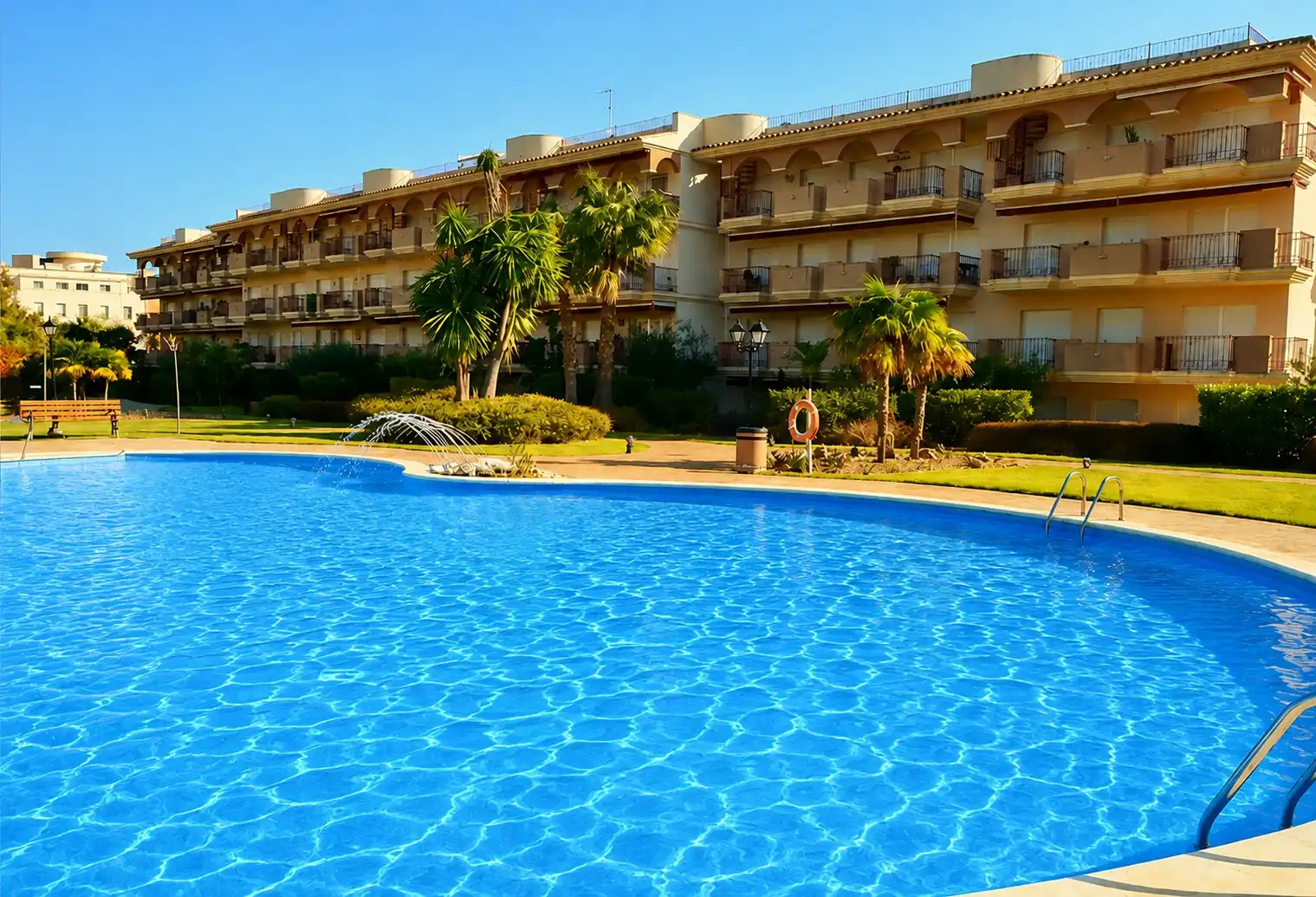 Swimming pool of Attic for sale in La Ràpita  with Air Conditioner, Heating and Parquet flooring