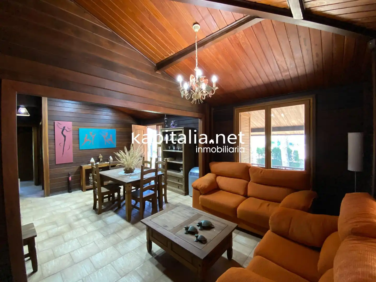 Sala de estar de Casa o chalet en venta en Alberic con Jardín privado, Piscina y Amueblado
