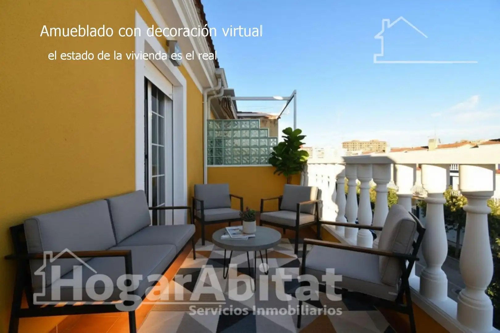 Terrasse von Einfamilien-Reihenhaus zum Verkauf in Cullera mit Heizung, Terrasse und Abstellraum
