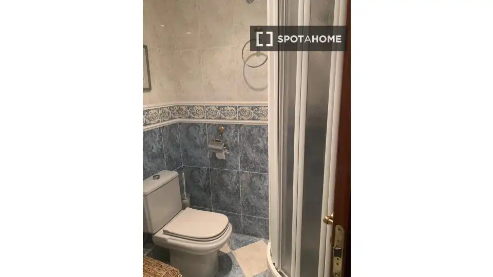 Bathroom of Flat for share in Madrid  with Air Conditioner, Heating and Furnished