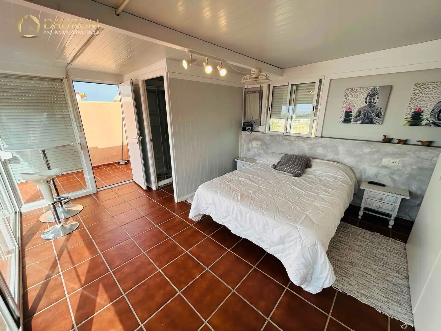 Schlafzimmer von Einfamilien-Reihenhaus zum Verkauf in Torrox mit Klimaanlage, Heizung und Privatgarten