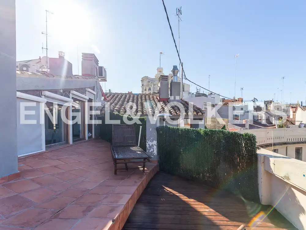 Terrassa de Àtic de lloguer en Valencia amb Aire condicionat, Calefacció i Parquet