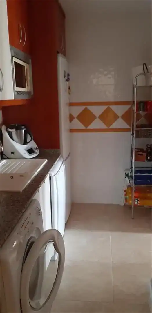 Kitchen of Flat for rent in Vera  with Air Conditioner, Private garden and Furnished