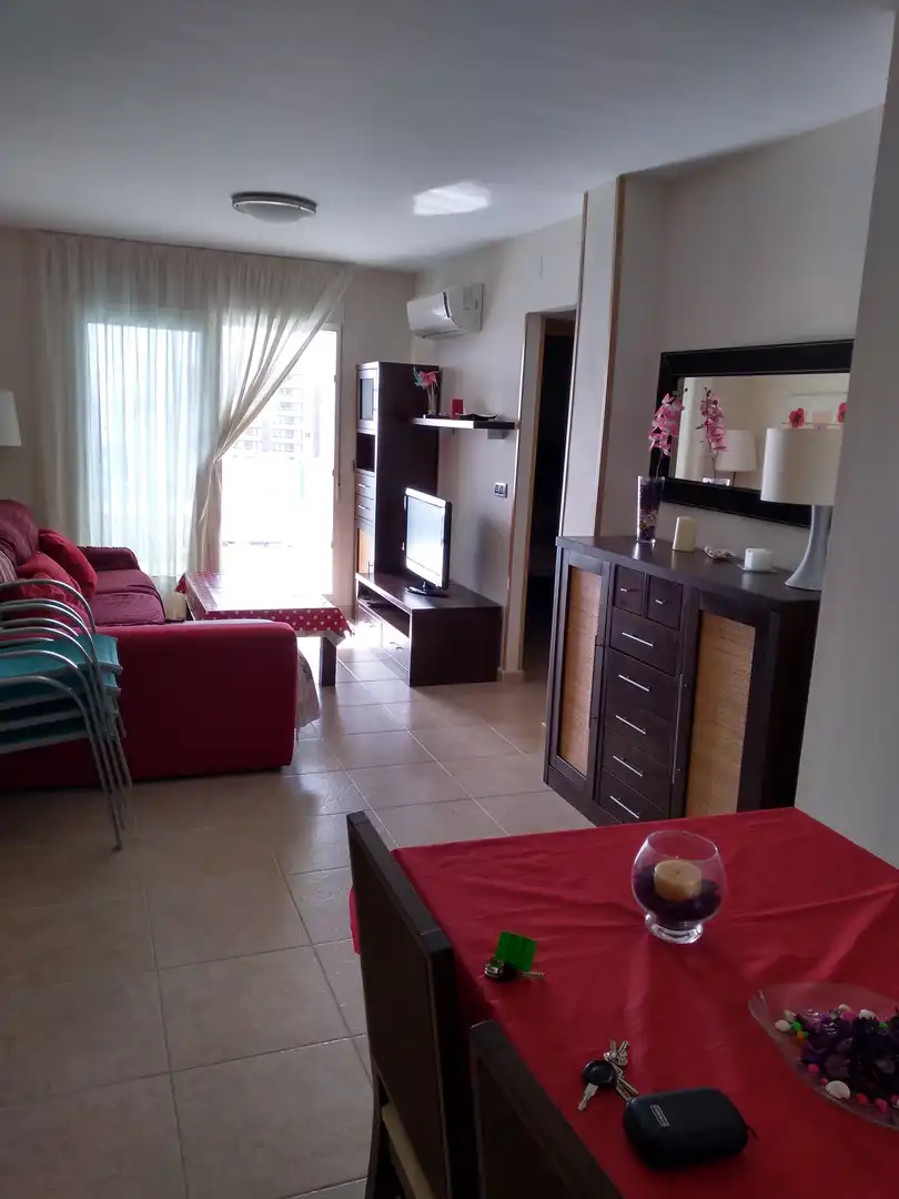 Wohnzimmer von Wohnungen zur Miete in La Manga del Mar Menor mit Klimaanlage, Terrasse und Möbliert