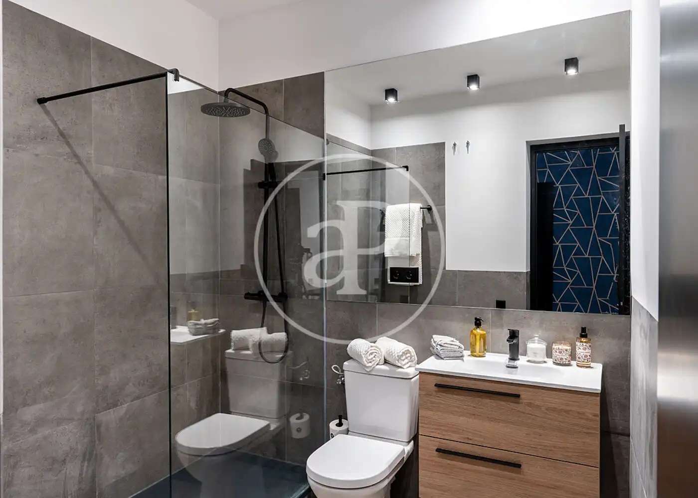 Bathroom of Flat for rent in Madrid  with Air Conditioner, Heating and Furnished