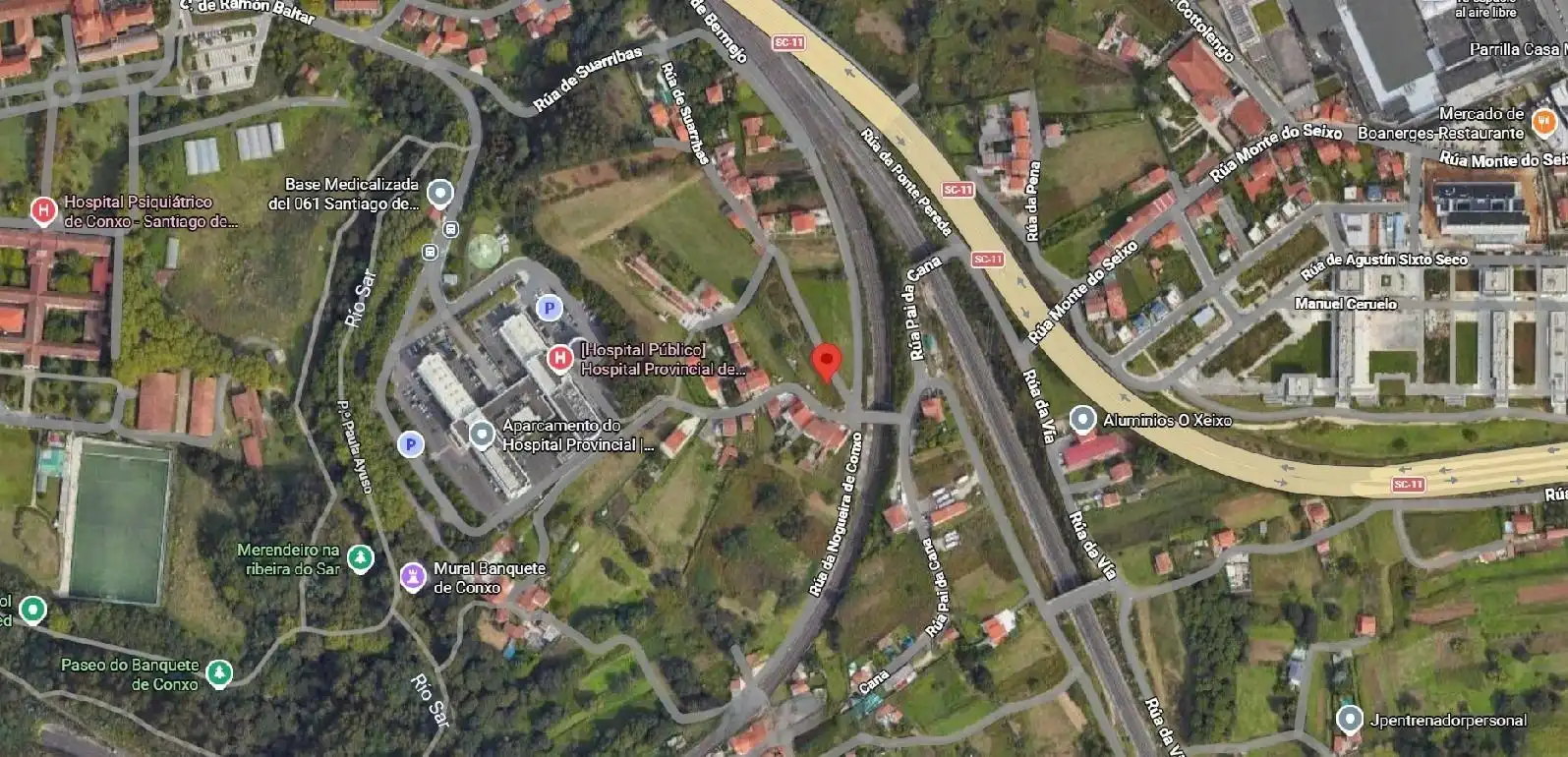 Exterior view of Residential for sale in Santiago de Compostela 