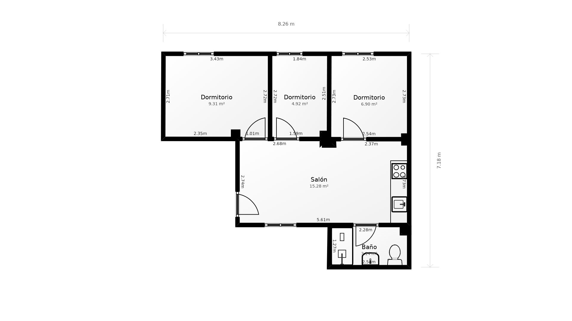 Apartament de lloguer a Palomeras Bajas