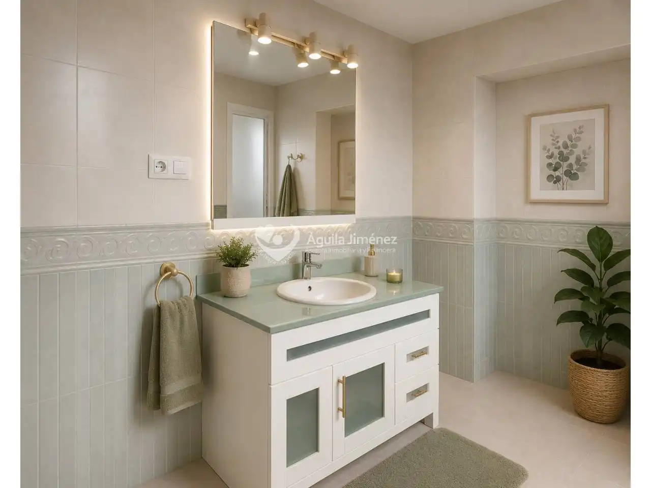 Baño de Casa adosada en venta en Alcalá de Guadaira con Calefacción, Terraza y Piscina