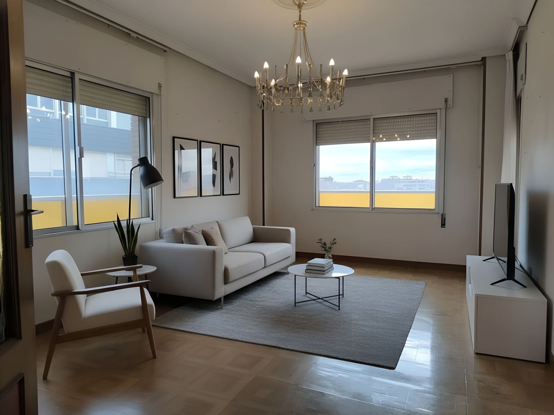 Sala d'estar de Pis en venda en Valladolid Capital amb Calefacció, Parquet i Terrassa