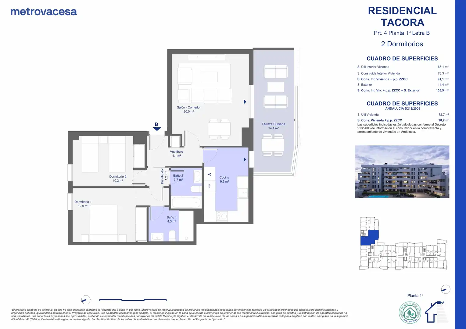 Piso con terraza en venta en SUSDBP Palmas Altas Sur, imagen 2