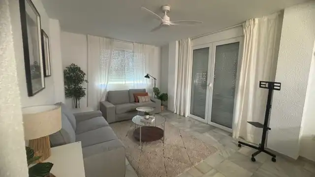 Living room of Flat for share in Torremolinos  with Terrace, Furnished and Oven