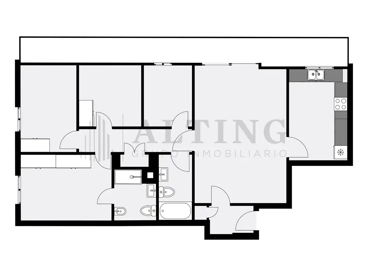 Wohnung zum Verkauf in Barcelona mit Parkett, Terrasse und Abstellraum