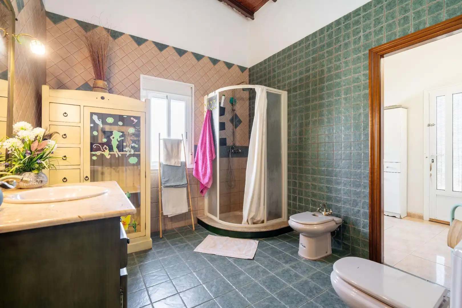 Baño de Finca rústica en venta en Tabernas con Aire acondicionado, Jardín privado y Piscina