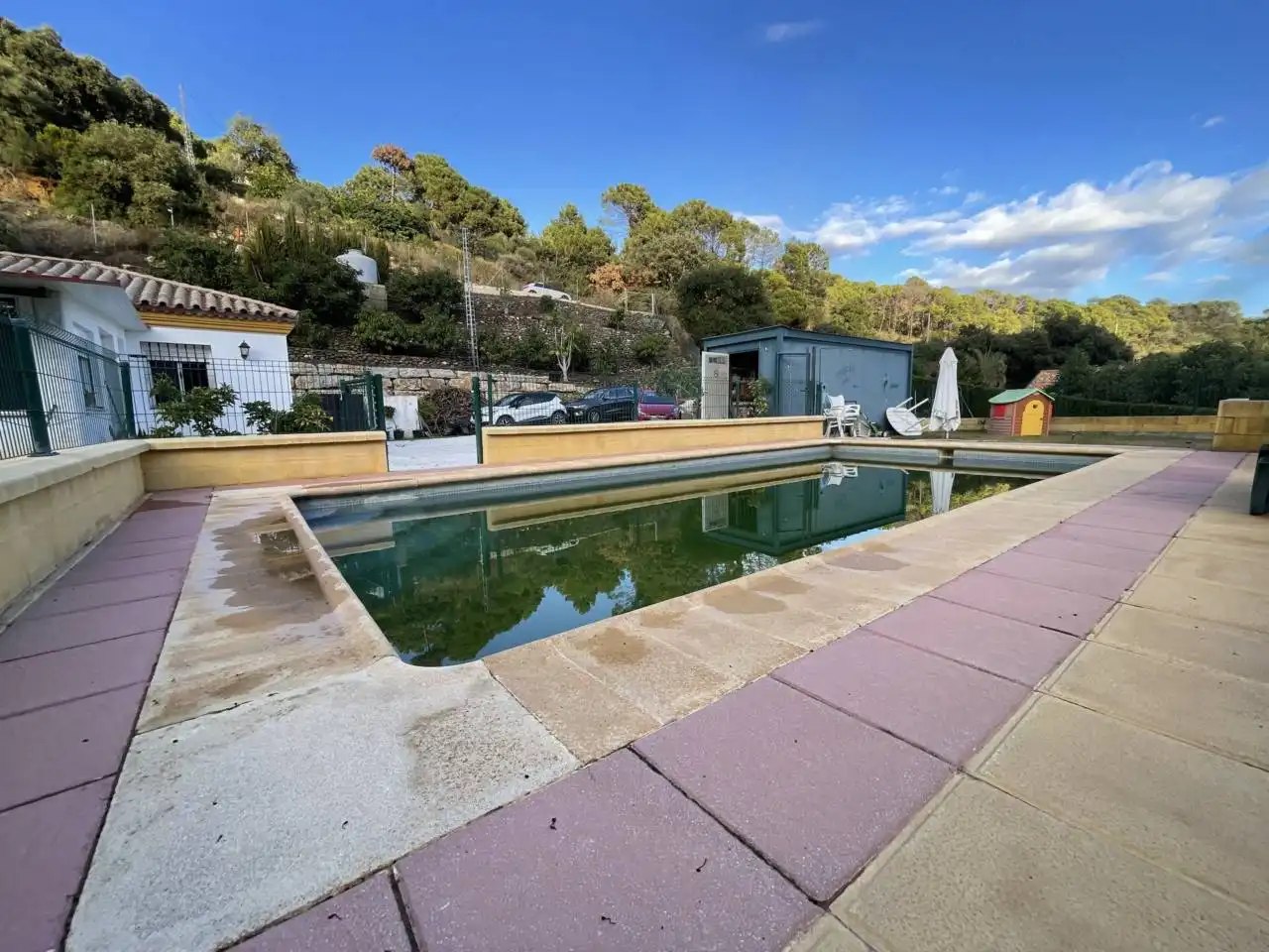 Piscina de Finca rústica en venda en Estepona amb Aire condicionat, Calefacció i Jardí privat