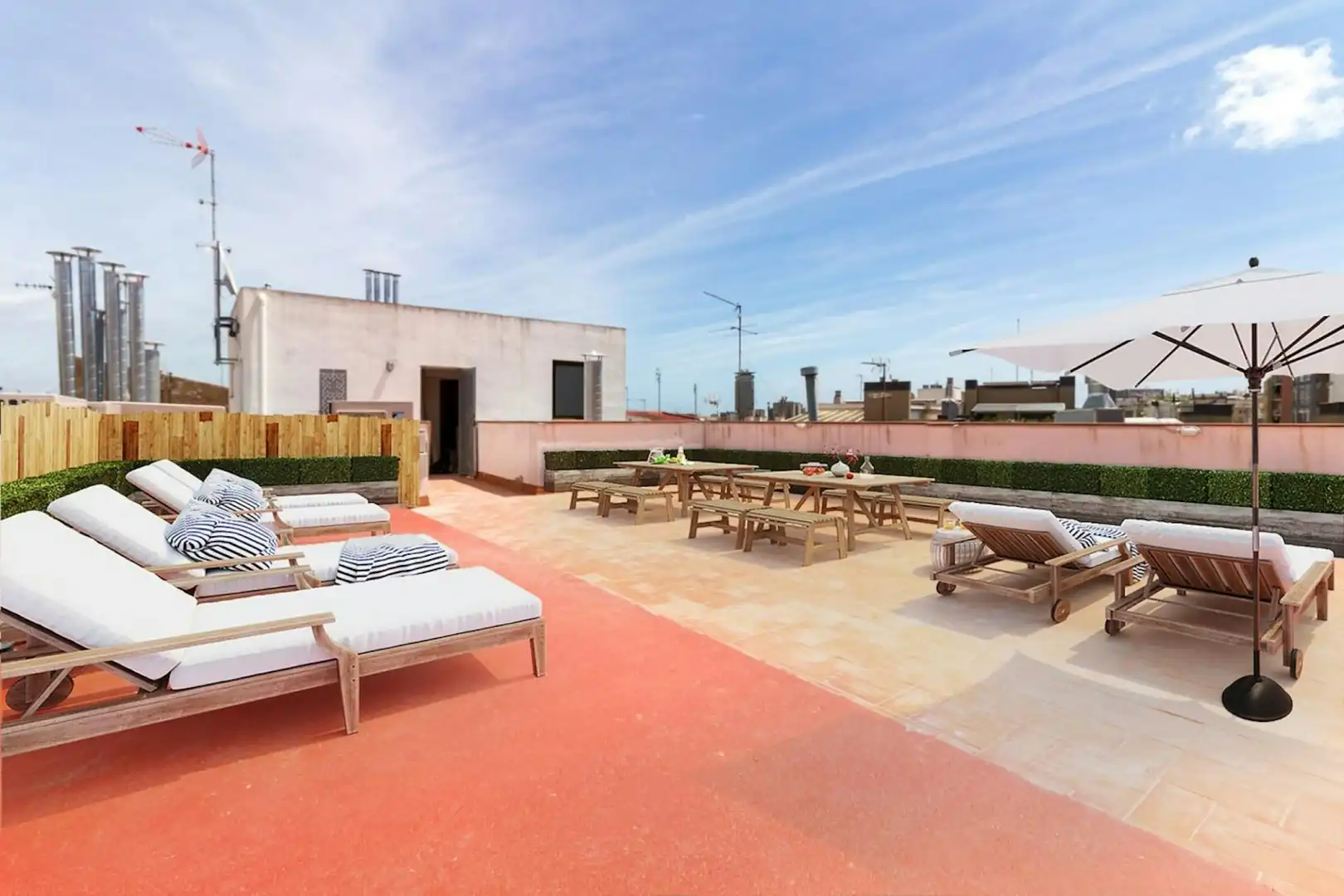 Terraza de Piso de alquiler en Barcelona con Aire acondicionado, Calefacción y Amueblado