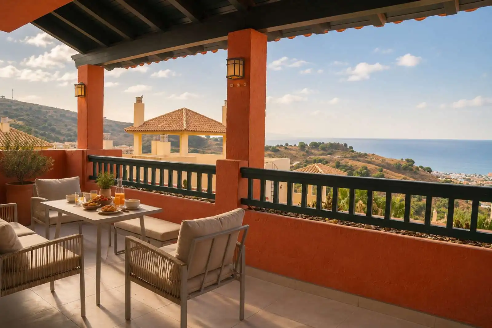 Terrasse von Wohnungen zur untervermieten in Mijas mit Klimaanlage, Terrasse und Möbliert