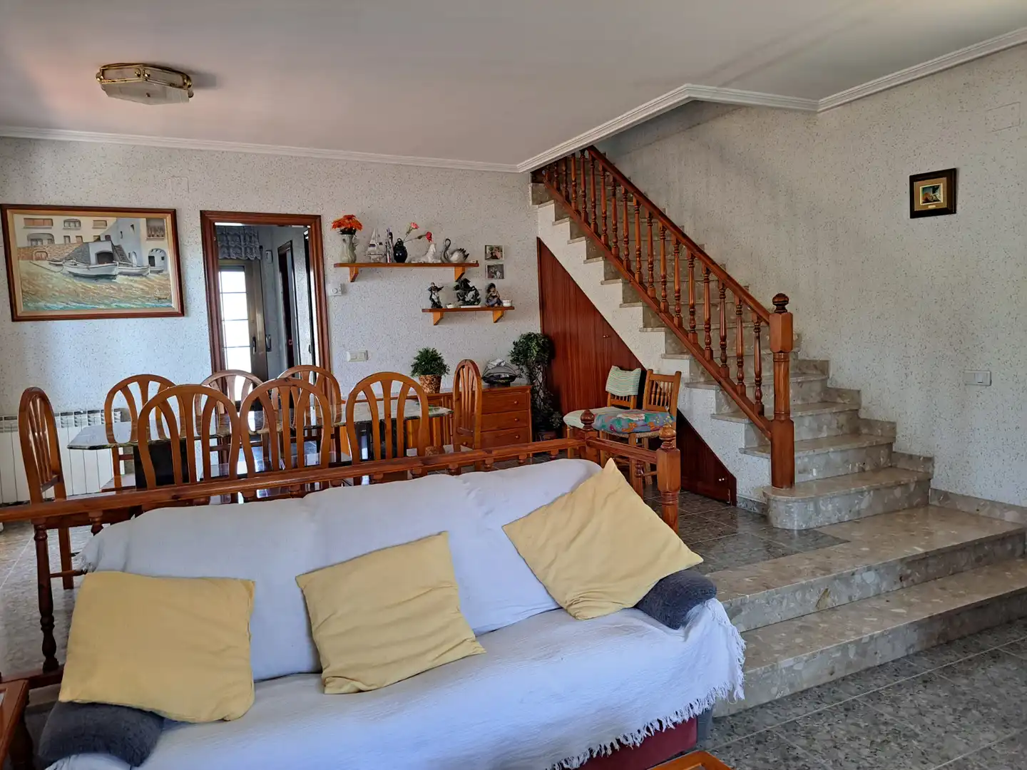 Sala de estar de Casa o chalet en venta en Cunit con Aire acondicionado, Calefacción y Jardín privado