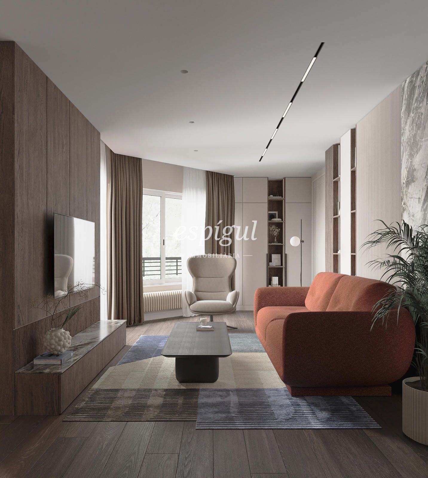Living room of Flat for sale in  Barcelona Capital  with Air Conditioner, Heating and Parquet flooring