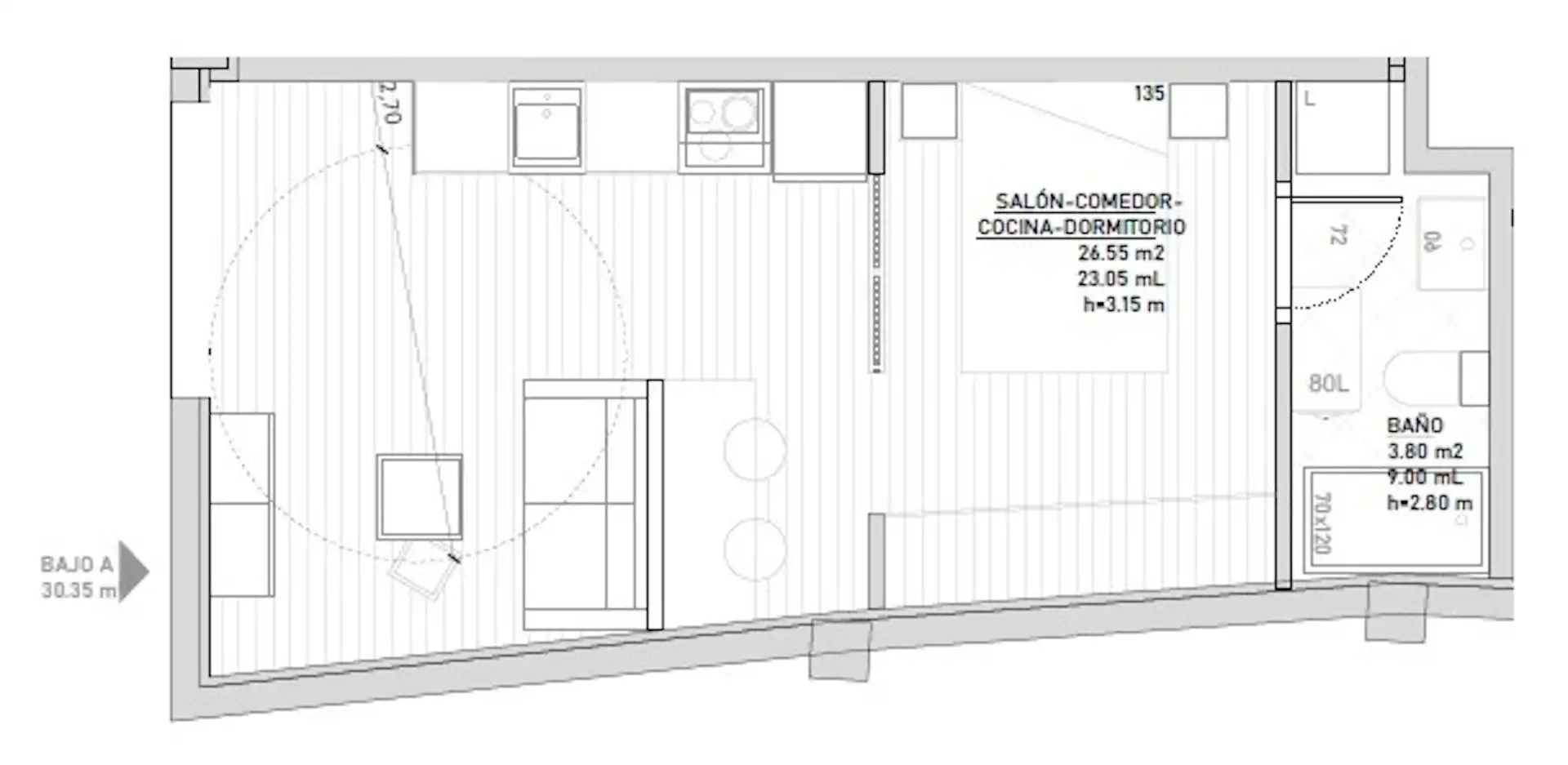 Wohnung zur Miete in Madrid mit Heizung, Möbliert und Waschmaschine