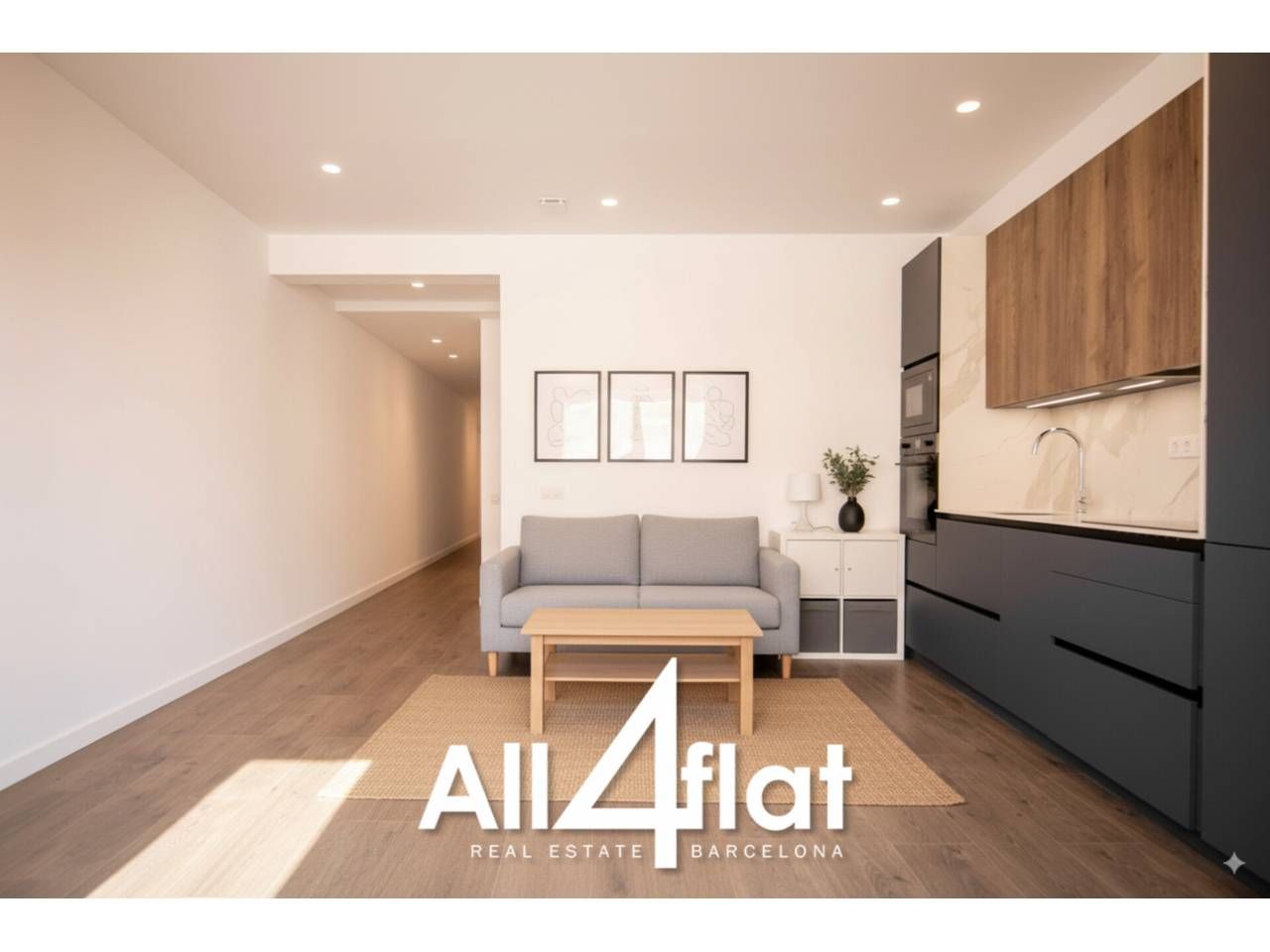 Sala d'estar de Àtic en venda en  Barcelona Capital amb Aire condicionat, Calefacció i Parquet