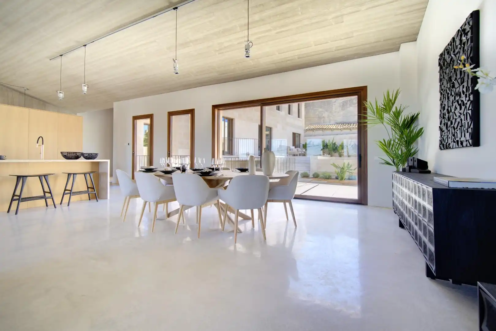 Dining room of Houses for sale in Campanet  with Air Conditioner, Heating and Furnished