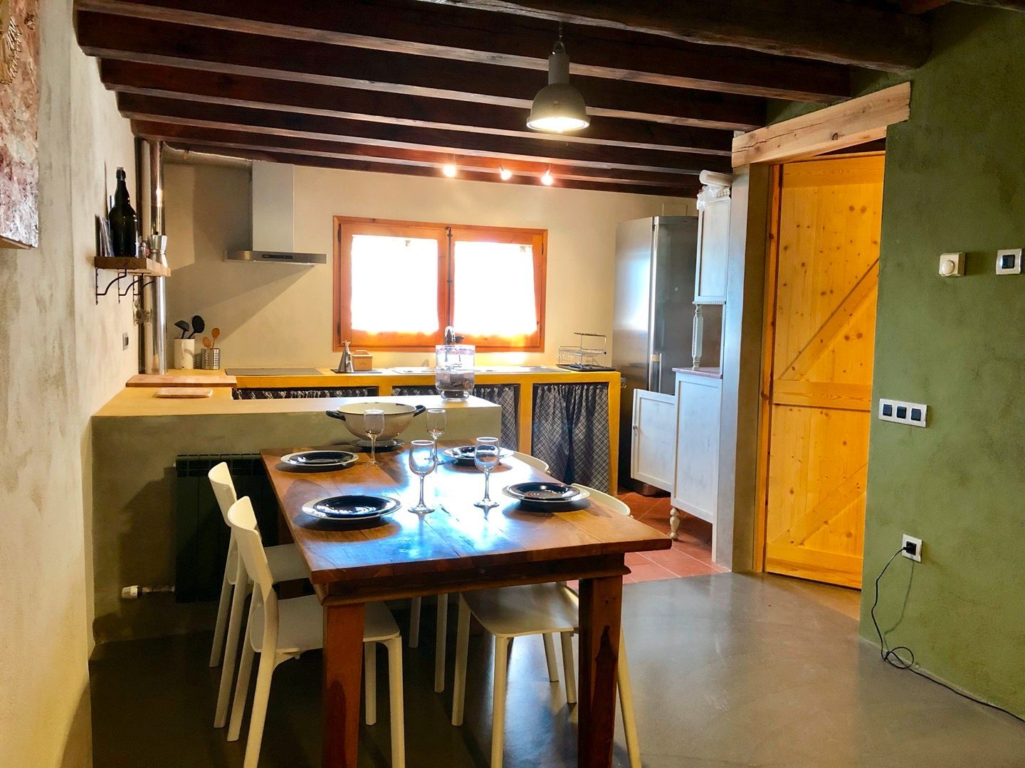 Kitchen of Country house to rent in Sant Feliu Sasserra  with Heating, Private garden and Terrace