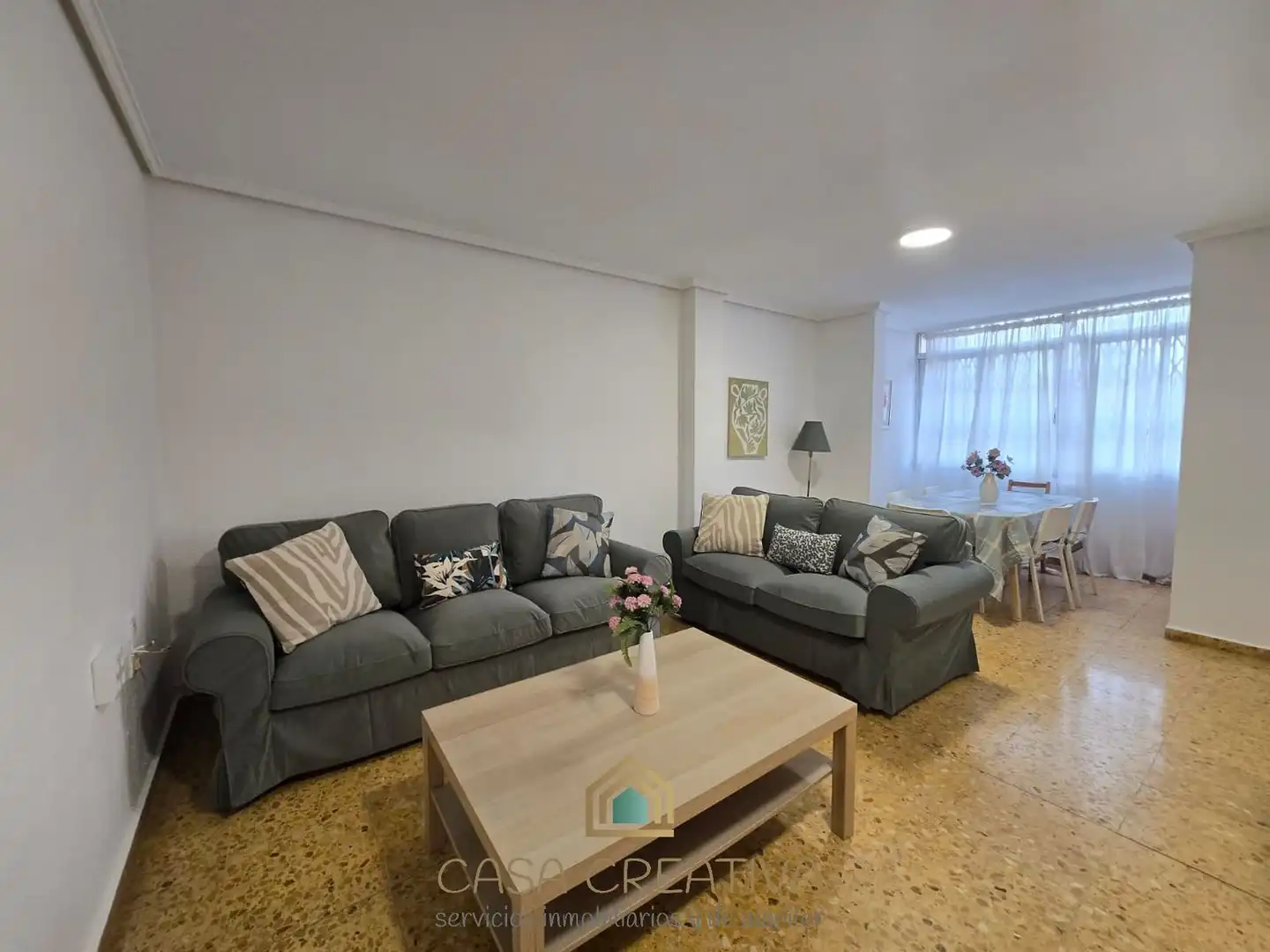Sala de estar de Piso de alquiler en Valencia con Terraza, Amueblado y Balcón