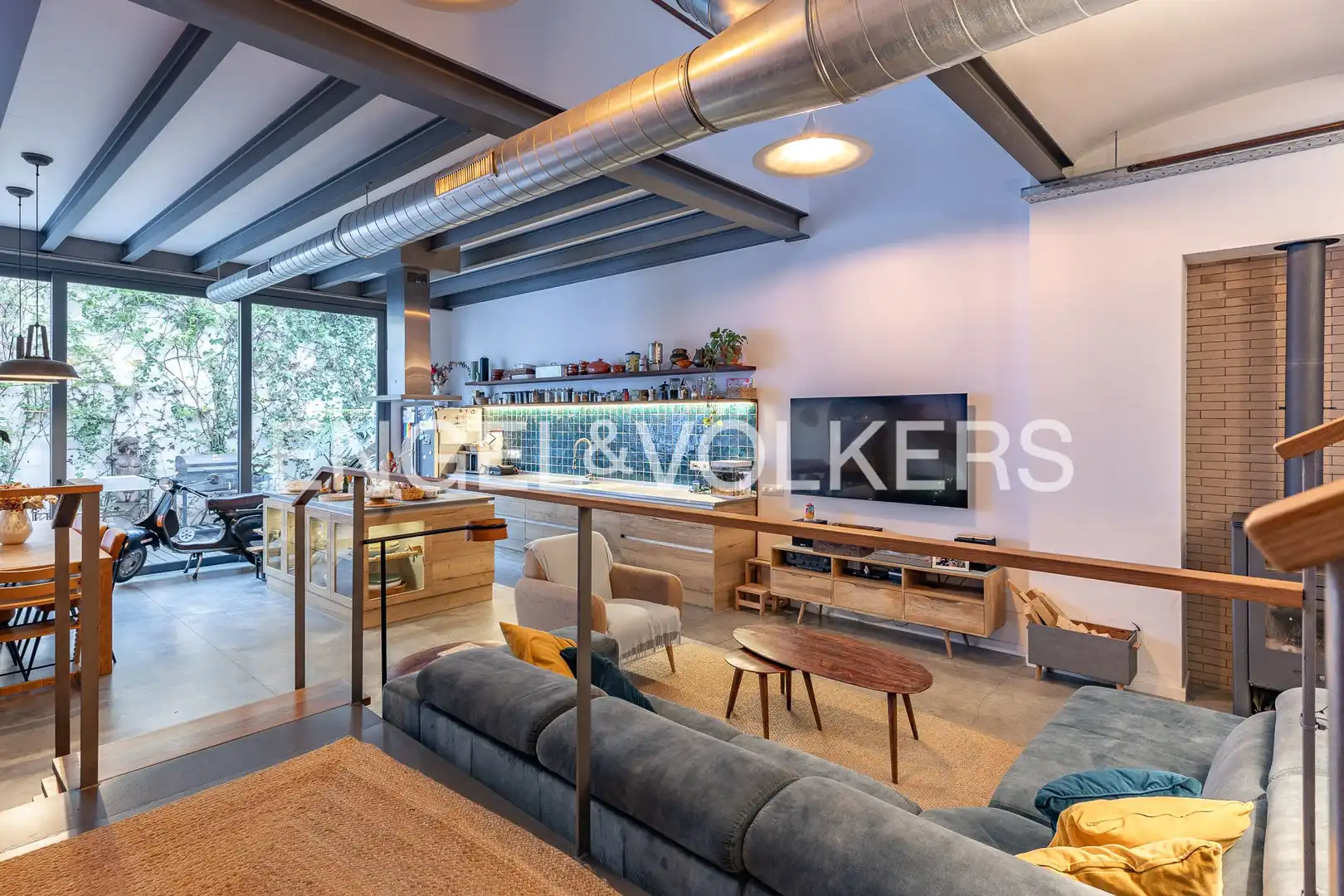 Wohnzimmer von Wohnungen zum Verkauf in Badalona mit Klimaanlage, Heizung und Terrasse