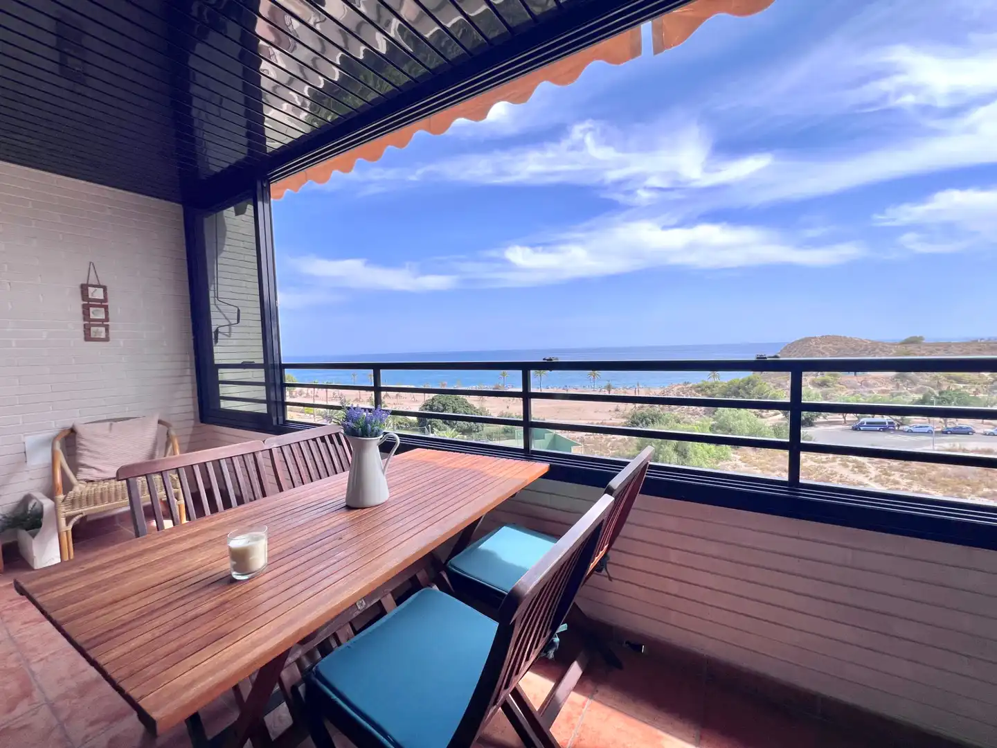 Terrace of Flat for rent in Villajoyosa / La Vila Joiosa  with Air Conditioner, Private garden and Terrace